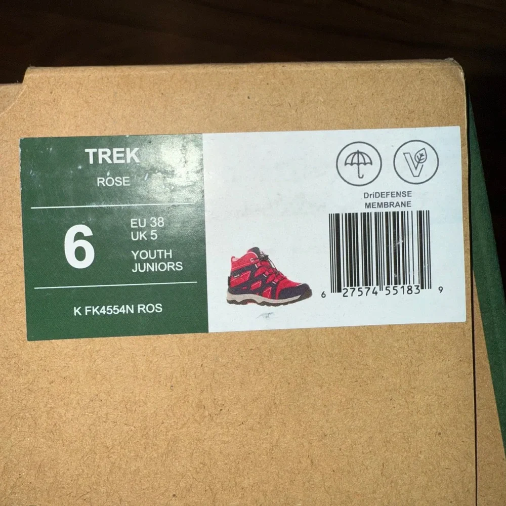 Kamik Trek Rose Waterproof Vegan Youth Junior Hiking Boot Size 6 NEW winter fall
